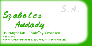 szabolcs andody business card